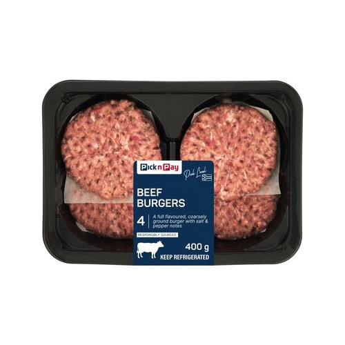 PnP Beef Burgers 400g